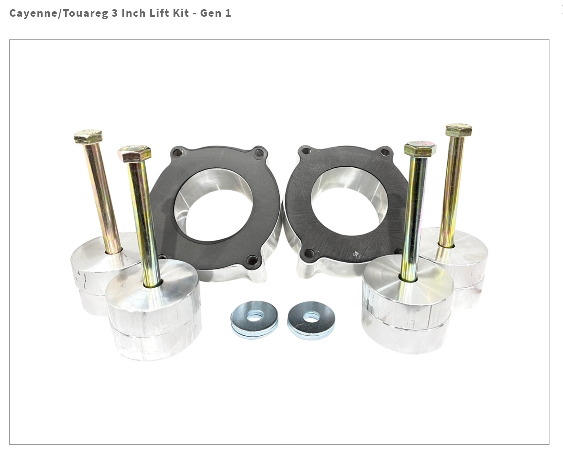Machined from 6061 aluminum solid block, these lift kits will never wear out or fail.
